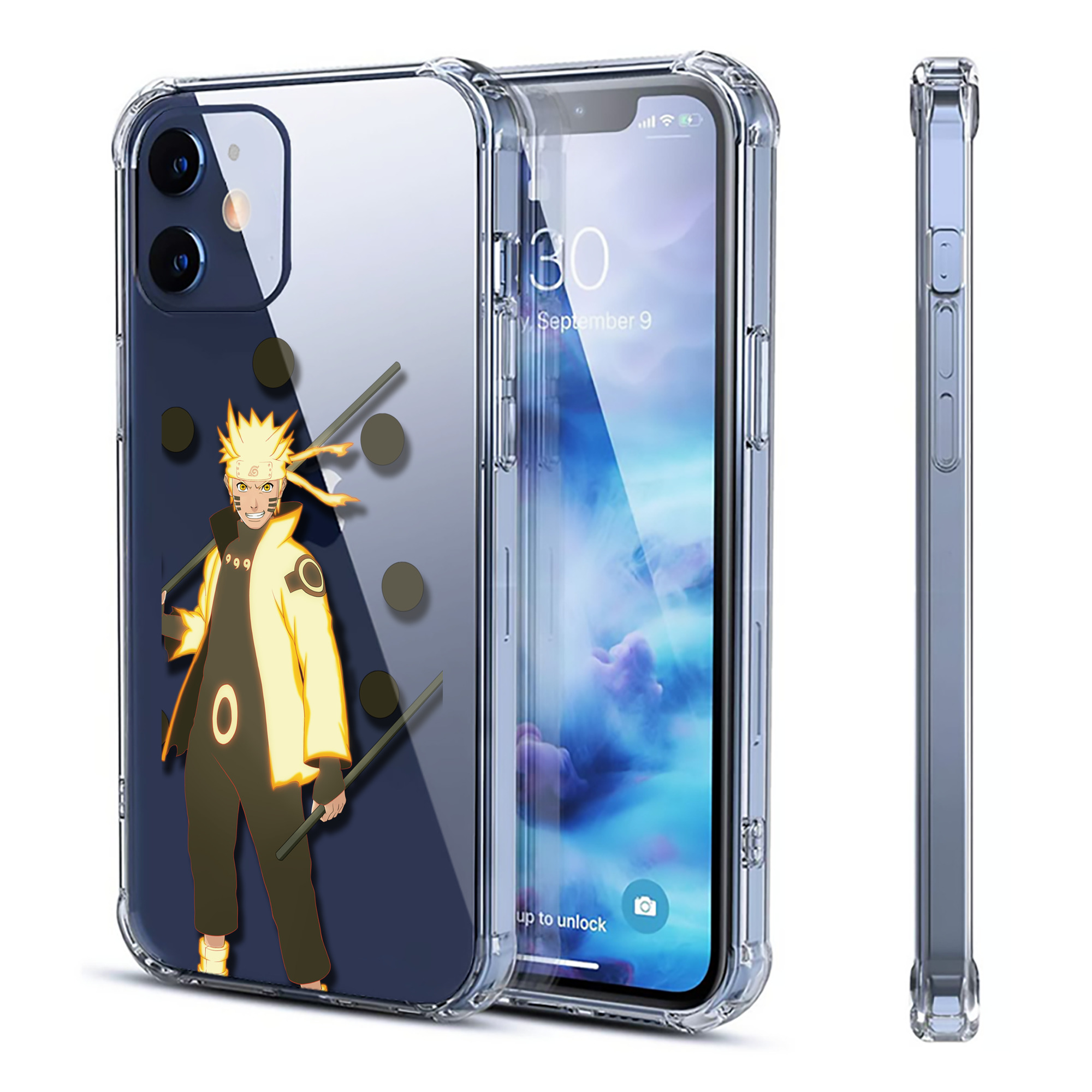 （画像用） NARUTO -ナルト- うずまき ナルト Uzumaki Naruto 【iPhone 12シリーズ対応】透明スマホケース（クリアソフトケース）
